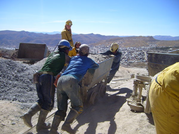 Miners working hard