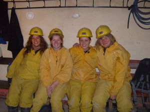 All of us getting ready to go to the mines