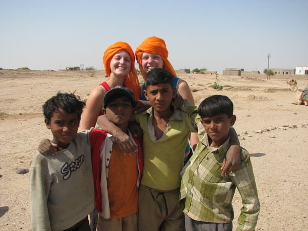 Sam D and Lucy with the local villiage children