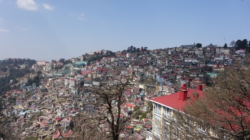 Mass houses below Shimla
