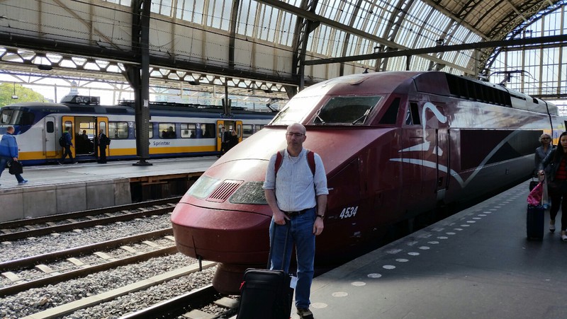 Steve in front of the TGV