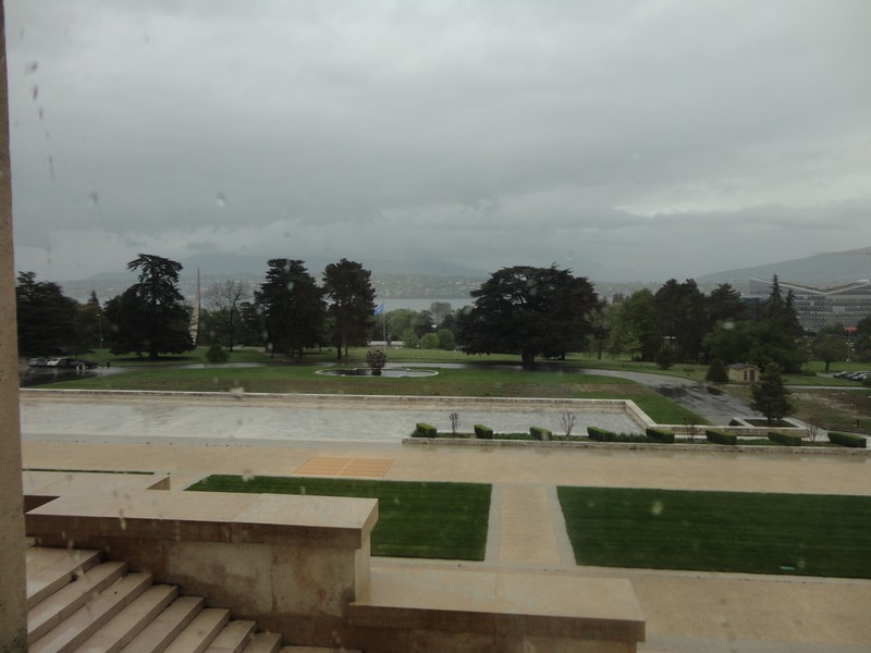 Huge Courtyard Outside of Palace of Nations