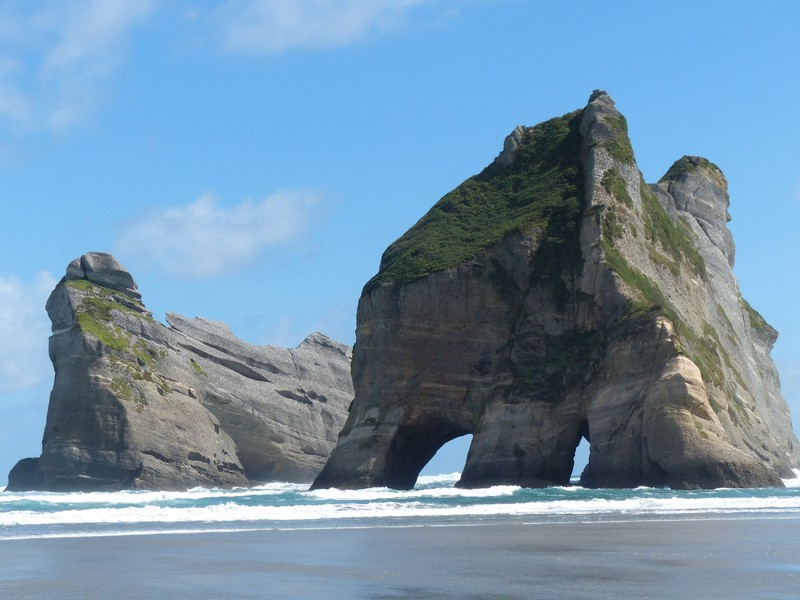 Rocks off Wharariki Beach