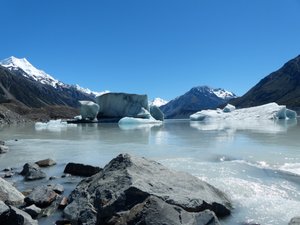 Tasman Glacier Lake icebergs