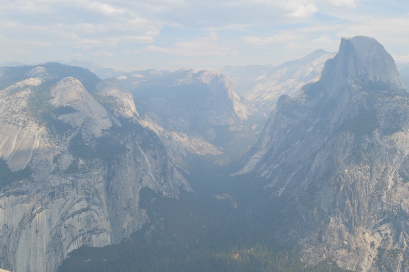 View of Half Dome and valley from Glacier Point