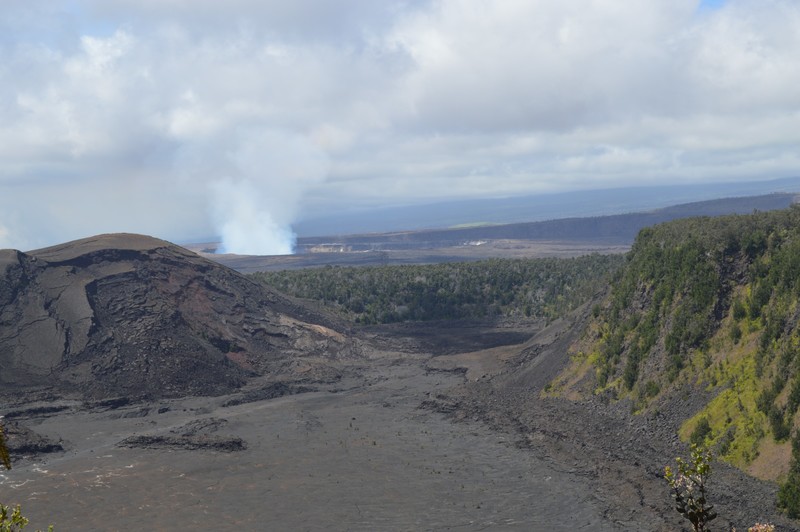 Volcano from Kilauea Iki crater walk