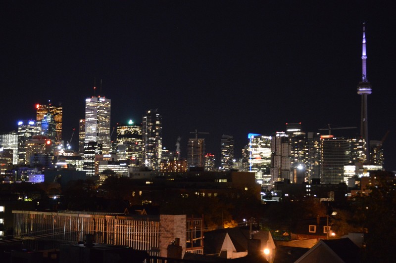 View from roof of the hostel in Toronto