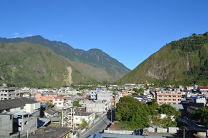 View over Baños from our hostel
