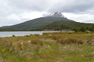 Snow capped mountain in Tierra del Fuego National Park