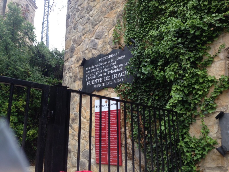 Sign at "Fuente de Vino"
