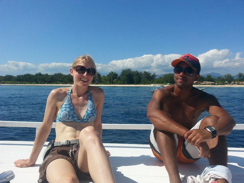 Yusuf & I on diving/snorkeling trip around Gilis