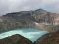 Kelimutu green and blue crater lakes