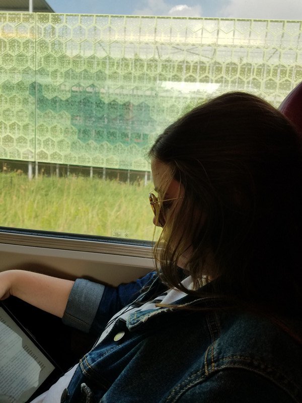 Alex chillin' on the train