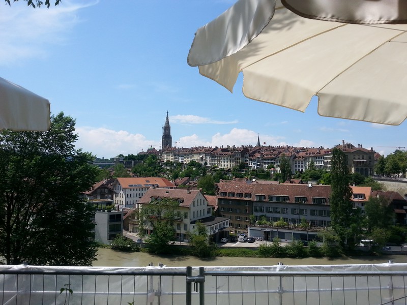 View from Altes Tramdepot Restaurant