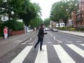 Andrew at Abbey Road crossing