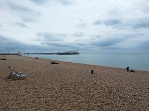 Brighton Pier against the sea