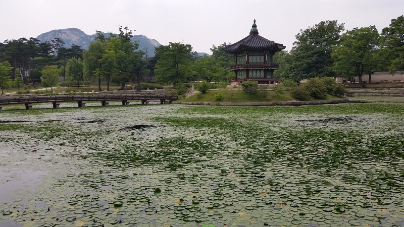 Lovely pagoda on the pond