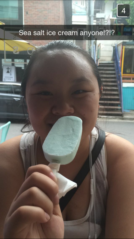 My blue lemonade ice cream pop