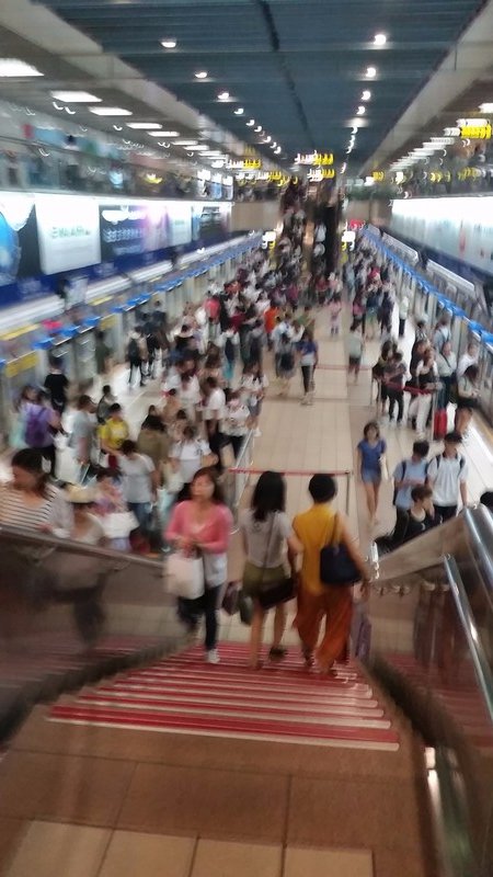 Rush hour at the MRT