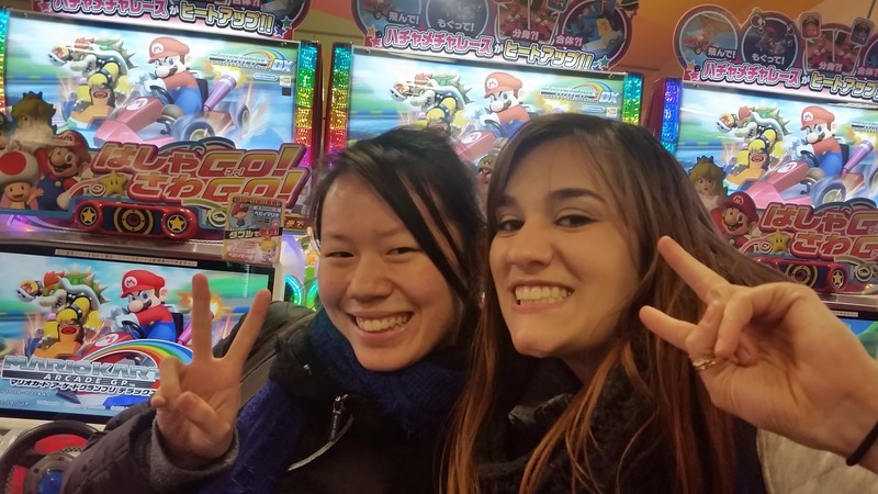 Tanya and Sabrina at the arcade
