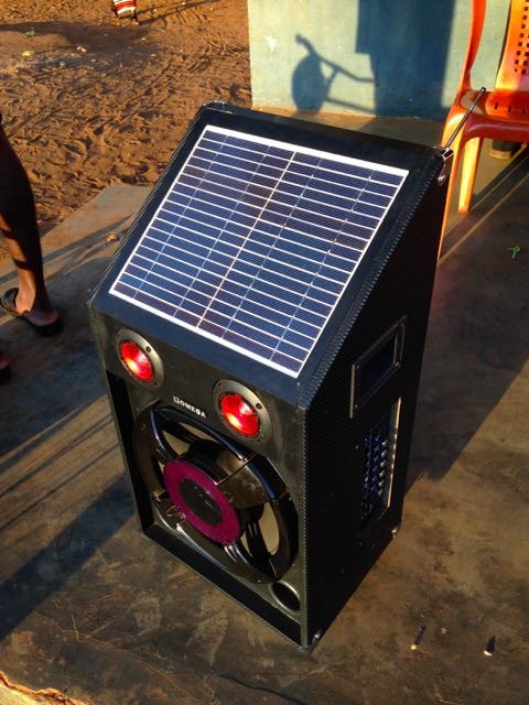 Speaker-cum-solar-panel