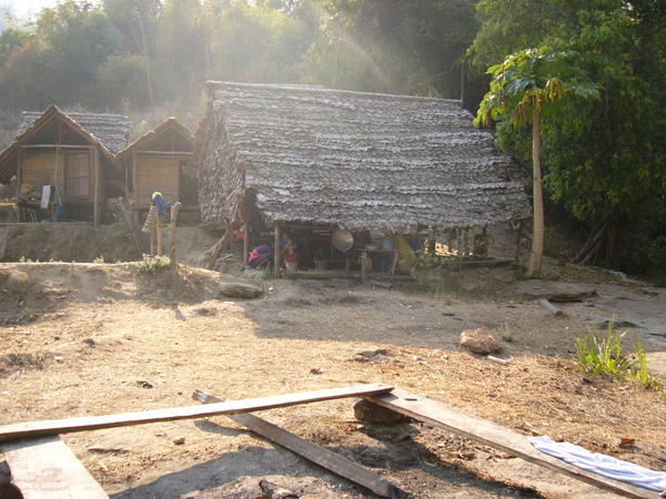 This is where we stayed over with the tribal Villagers