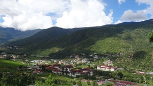 The beautiful landscape of Thimphu valley