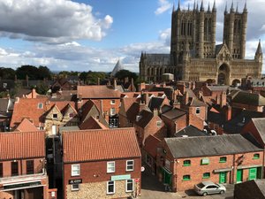 Lincoln - view of town & cathedral