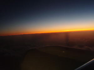 pretty sunset from the airplane