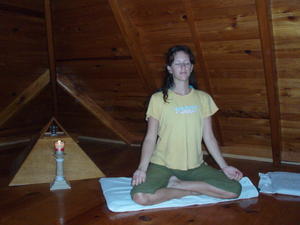 Angela in meditation
