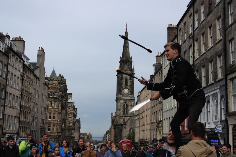 Street Performer on the Royal Mile