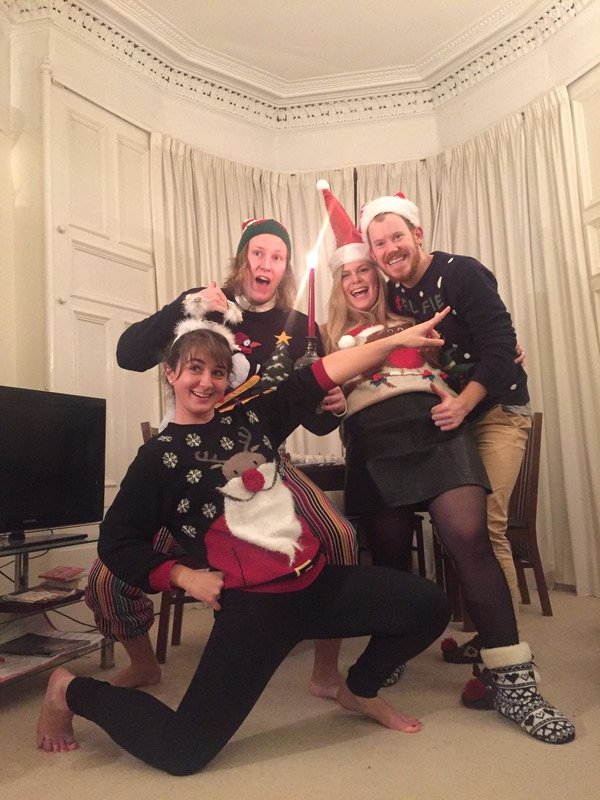 Christmas photo with Christmas Jumpers