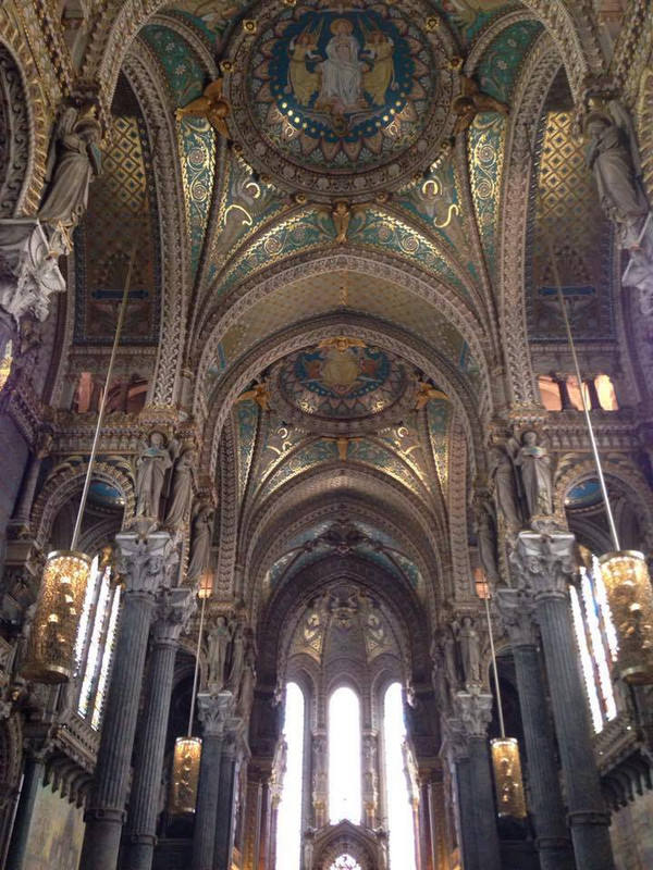 Inside Basilica de Fourviere - mosaics