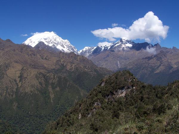 Snow-capped Salkantay in the distance