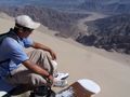 Raul looking down 1000m of vertical dune!