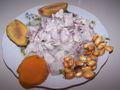 A 4 soles plate of Ceviche in Nazca