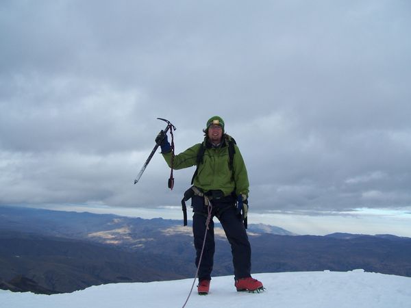 An extremely exhausted me at the top! (7.31am)
