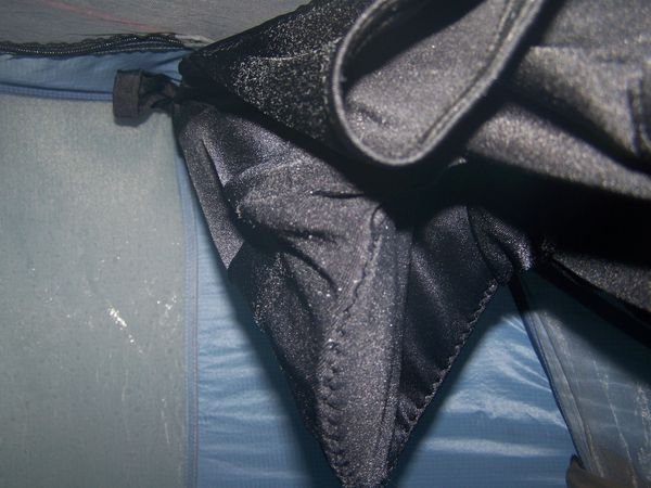 My cycling shorts hanging to dry in front of my face