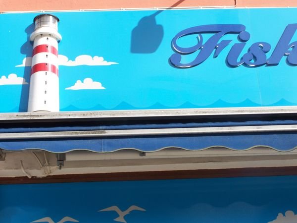 A fish shop sign in Kristiansand