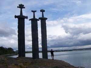 Some of the competitors (that I'd overtaken!) led me to Stavanger after the race, via the site of the battle for Norway