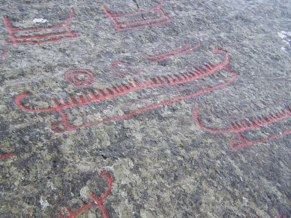 Ancient Viking markings, just by the side of the road