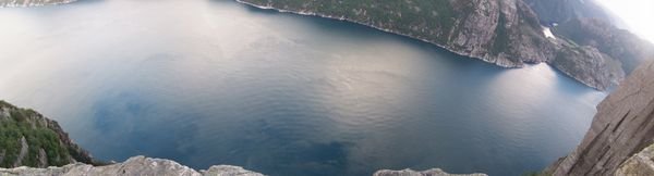 Looking down at Lysefjorden
