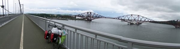 Back on the Forth Road Bridge - not so sunny this time around