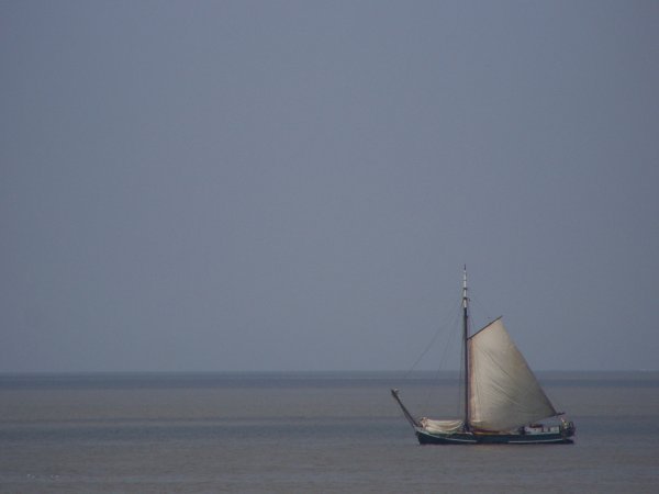 Sailboat, yacht, sea, Holland, dyke