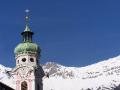 Innsbruck, church, mountain, blue sky