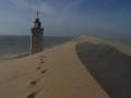 Lighthouse, sand, dune, wind, sandstorm, Denmark