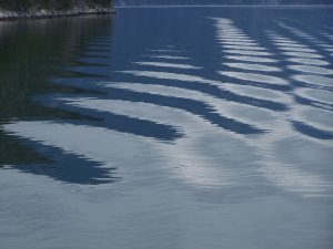 Ripples, water, reflection, fjord, Norway