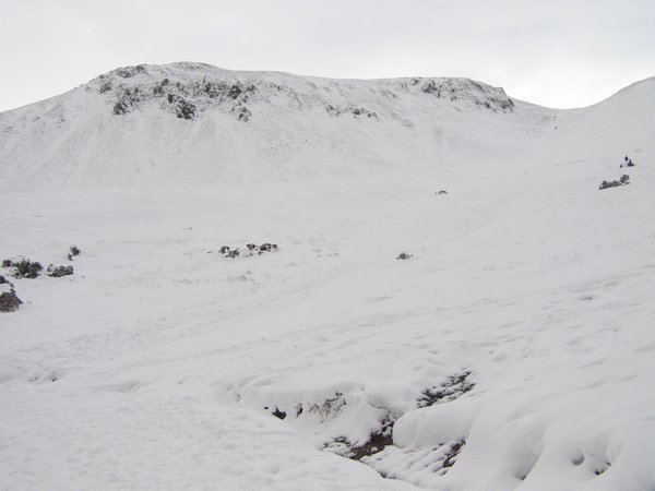 Snow and steep, Caerketton Crags