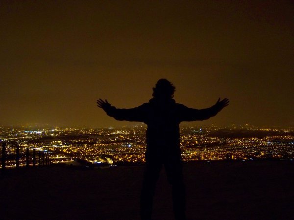 My night time trip, on top of Allermuir
