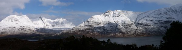 torridon, Scotland, mountains, snow